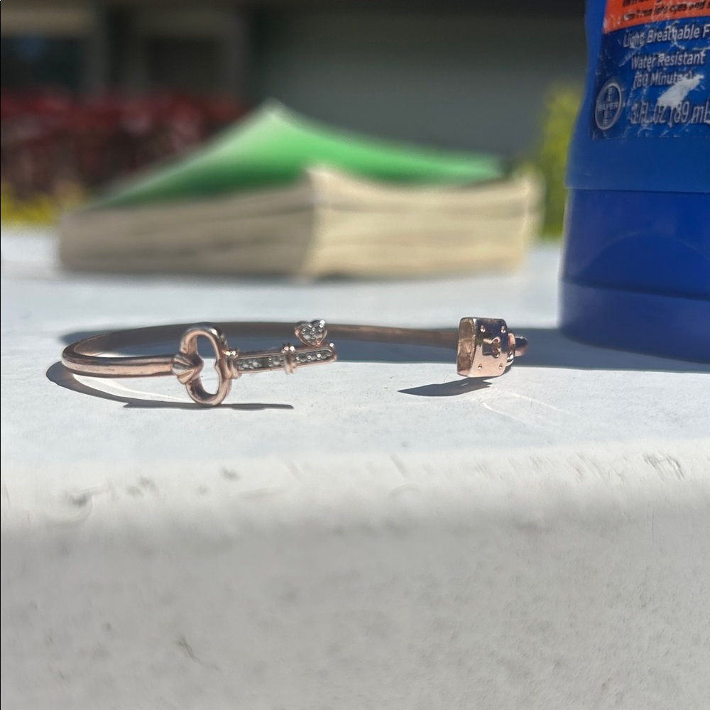 Heart key lock bracelet marked PAJ